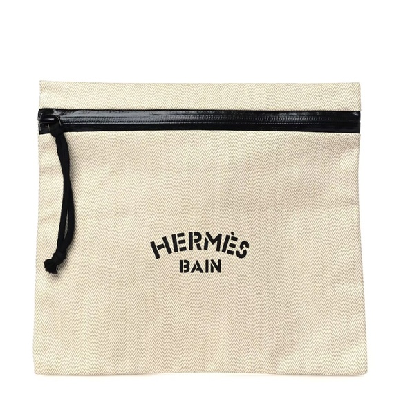 Hermes Handbags - Hermes Toile Bain Case